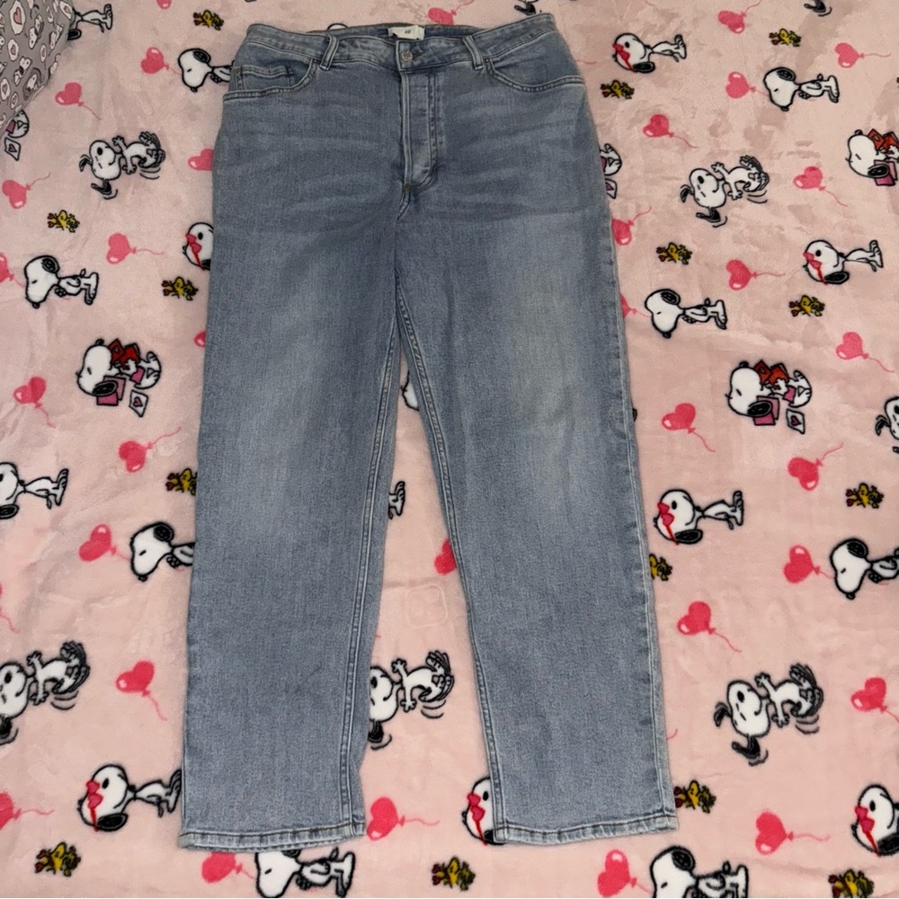 H&M Washed Blue Denim Pants